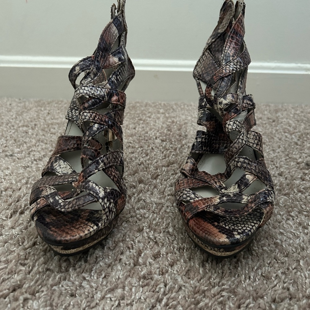 Jennifer Lopez Snake Print Stilettos